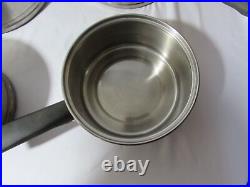 Lot Of Lifetime Stainless Steel Waterless 8 Stock Pot And 1 2 3 Quart Sauce Pans