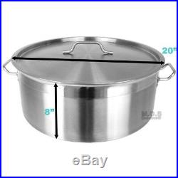 Low Stockpot 40 Qt Commercial Grade Heavy Duty Gauge Capsulated Bottom Stainless
