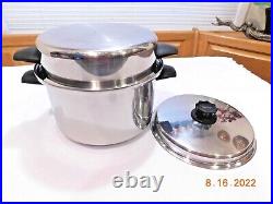 Lustre Craft 8 Qt Stock Pot Dome LID 5 Ply Multicore Ss Waterless Cookware