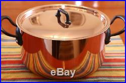 MAUVIEL M150C2 6.4 QT 9.5 ROUND COPPER STEW POT WithLID STAINLESS HNDLE 6481.25