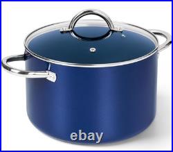 MICHELANGELO 10 Quart Stock Pot with Lid, Non Toxic Cooking Pot, Ceramic Soup