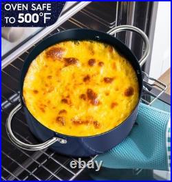 MICHELANGELO 10 Quart Stock Pot with Lid, Non Toxic Cooking Pot, Ceramic Soup