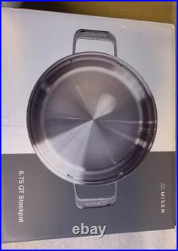 MISEN 6.75 QT Stainless Steel Stockpot with Lid(NEW) Silver