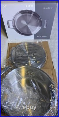 MISEN 6.75 QT Stainless Steel Stockpot with Lid(NEW) Silver