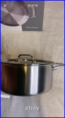 MISEN 6.75 QT Stainless Steel Stockpot with Lid(NEW) Silver