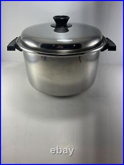 MULTI CORE Large 5-Ply Stainless Steel STOCK POT withDomed Lid (12 Qt.) USA