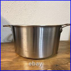 Made In 8 qt Ceramic Coated Stainless Steel Stockpot, Ind/Ele/Gas NO LID