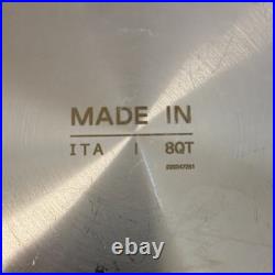 Made In 8 qt Ceramic Coated Stainless Steel Stockpot, Ind/Ele/Gas NO LID