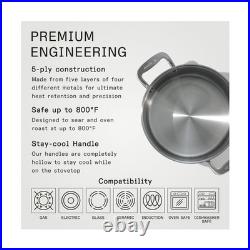 Made In Cookware 6 Quart Stainless Steel Stock Pot With Lid 5 Ply Stainle