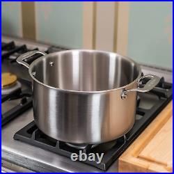Made in Cookware 8 Quart Stock Pot with Lid Stainless Clad 5 Ply Constructio