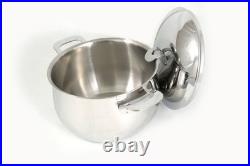 Made in Italy 7-1/2 QT Stainless Stockpot WithSandwiched Base