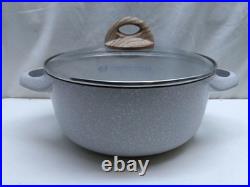 Master Class Ceramic Healthy Non-Stick 5Qt Stock Pot Server Bowl Casserole & Lid