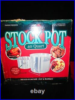 Masterbuilt 40 Quart Stainless Steel Stock Pot with Steamer Basket