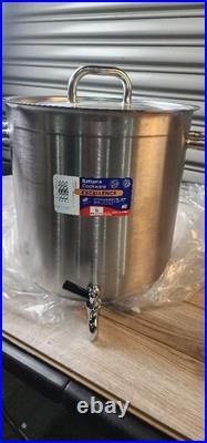 Matfer 694332 26 Quarts Stock Pot with Faucet Stainless Steel