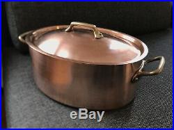 Mauviel 6+ Qt. Williams Sonoma 12x9x5 Copper Stew Stock Pan Pot Stainless