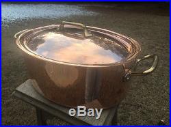 Mauviel 7 Qt. Williams Sonoma 15.75 Copper Stew Stock Pan Pot Stainless Lining