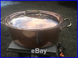 Mauviel 7 Qt. Williams Sonoma 15.75 Copper Stew Stock Pan Pot Stainless Lining