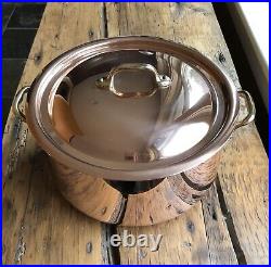 Mauviel Copper & Stainless Steel 6 Quart Stock Pot with LidBronze Handles New