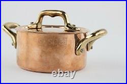 Mauviel Copper Stainless-steel interior M'150 B 3.5 Inches Low Stewpan with lid