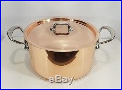 Mauviel France 6.5 Quart Stock Pot Copper TriPly Stainless Handle NEW