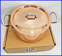 Mauviel France 6.5 Quart Stock Pot Copper TriPly Stainless Handle NEW