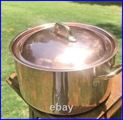 Mauviel France Rondeau 2mm COPPER STEW STOCK POT 9.5 Stainless Steel Lined