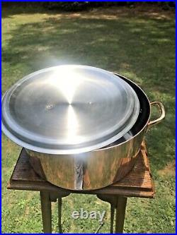 Mauviel France Rondeau 2mm COPPER STEW STOCK POT 9.5 Stainless Steel Lined