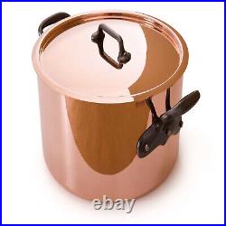 Mauviel M'150 Ci Copper 11.7-Quart Stockpot With Lid and Cast Iron Handles