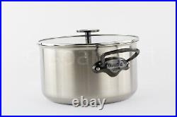 Mauviel M'COOK Stewpan / Stock Pot Stainless Steel with Glass Lid 9.5 24 cm New