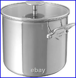 Mauviel M'Cook Stainless Steel Stockpot WithGlass Lid, 9.4 Inch
