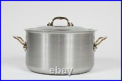 Mauviel M'Cook Stewpan stackpot 24cm 6.1Qt. Stainless Steel Lid with Bronze Handle