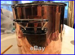 Mauviel M'Heritage 11.7qt. Tall Copper Stock Pot with Glass Lid Floor Sample