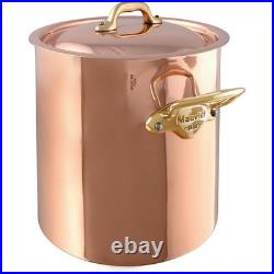 Mauviel M'Heritage 150 B Copper 9.9-Quart Stockpot With Lid and Brass Handles