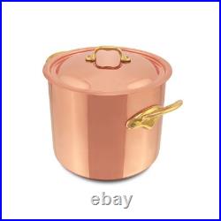 Mauviel M'Heritage 150 B Copper 9.9-Quart Stockpot With Lid and Brass Handles
