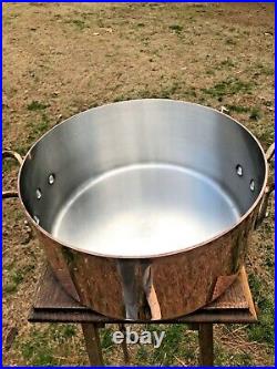 Mauviel Sold By LaCornue Rondeau COPPER STEW STOCK POT 11.25 Stainless S. Lined