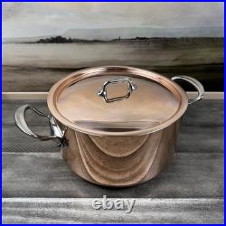 Mauviel Tri-Ply M'3S Copper Stockpot 6.5-Qt. WithStainless-Steel Handles Scuffed
