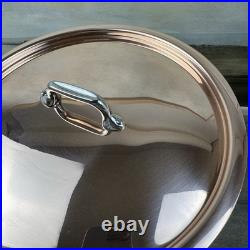 Mauviel Tri-Ply M'3S Copper Stockpot 6.5-Qt. WithStainless-Steel Handles Scuffed