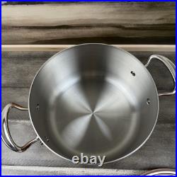Mauviel Tri-Ply M'3S Copper Stockpot 6.5-Qt. WithStainless-Steel Handles Scuffed