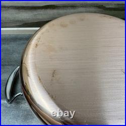 Mauviel Tri-Ply M'3S Copper Stockpot 6.5-Qt. WithStainless-Steel Handles Scuffed