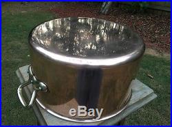 Mauviel Williams Sonoma 13 Copper Stew Stock Pan Pot Stainless Lining With Lid