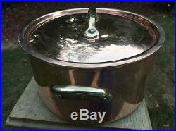 Mauviel Williams Sonoma 13 Copper Stew Stock Pan Pot Stainless Lining With Lid