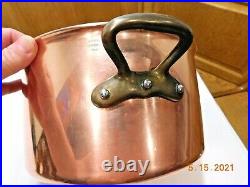 Mauviel Williams Sonoma 5.5 Qt 10 Stock Pot Copper Stainless Lined 6.3 Lbs