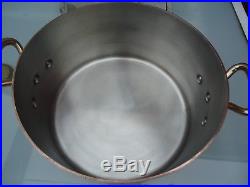 Mauviel copper stock pot 2.5mm stainless steel 11inch diameter with lid superb