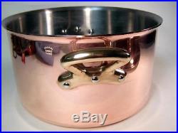 Mauviel for Williams Sonoma Stainless Lined Copper Stock Pot with Bronze Handles