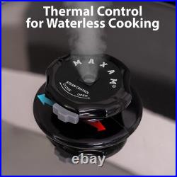 Maxam 30 Quart Stock Pot & Steamer Basket Set Waterless Cooking & High Heat