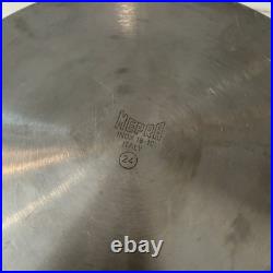 Mepra Italy Inox Stock Pot #24 with Lid 18-10 Stainless Steel Green Vintage