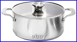 Mira Tri-Ply Stainless Steel, 5QT Stock Pot with Lid, Induction, Multi Clad