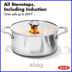 Mira Tri-Ply Stainless Steel, 5QT Stock Pot with Lid, Induction, Multi Clad Mira Tri-Ply Stainless Steel, 5QT Stock Pot with Lid, Induction, Multi Clad