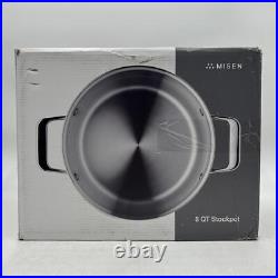 Misen 5-Ply Stainless Steel Stockpot, Dishwasher Safe, Oven-Safe to 800F, 8QT