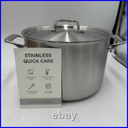 Misen 5-Ply Stainless Steel Stockpot, Dishwasher Safe, Oven-Safe to 800F, 8QT